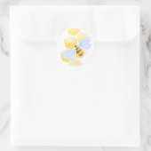 蜂の巣色のアートステッカー ラウンドシール (バッグ)