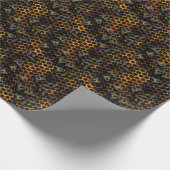 蜂の巣蜂の飼育員ミツバチ農場 ラッピングペーパー (角)