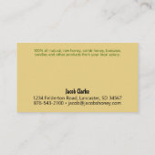 蜂の巣蜂蜜ライトオレンジ 名刺 (裏面)