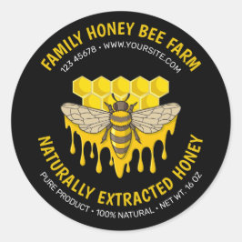 蜂の巣蜂蜜ラベル ラウンドシール