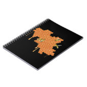 蜂の巣蜂蜜、蜂蜜を滴らせるハニカムのミツバチ ノートブック (左側)