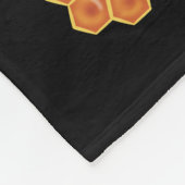 蜂の巣蜂蜜、蜂蜜を滴らせるハニカムのミツバチ フリースブランケット (角)