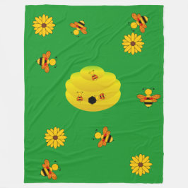 蜂の巣 フリースブランケット