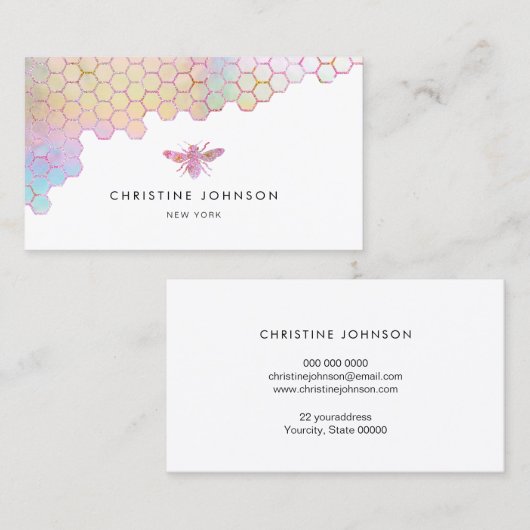 蜂の巣 名刺 (正面/裏面)