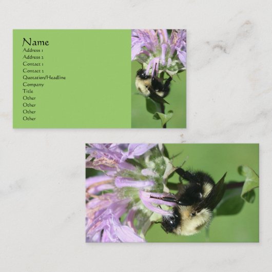蜂の巣・蜂の自然撮影名刺 名刺 (正面/裏面)