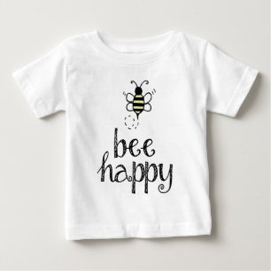 蜂の幸せで小さいTシャツ ベビーTシャツ