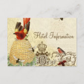 蜂の幸せなヴィンテージ-ホテル情報カード エンクロージャーカード (正面)