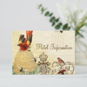 蜂の幸せなヴィンテージ-ホテル情報カード エンクロージャーカード (スタンド正面)