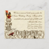 蜂の幸せなヴィンテージ-ホテル情報カード エンクロージャーカード (裏面)