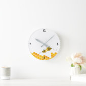 蜂の幸せな終日! ラウンド壁時計 (ホーム)