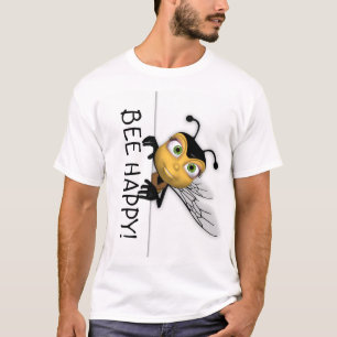 蜂の幸せなTシャツ-蜂蜜の蜂のTシャツ Tシャツ