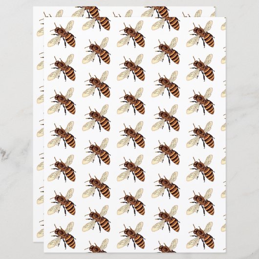 蜂の形折り紙紙 (正面/裏面)