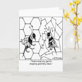 蜂の形状 カード (黄色い花)