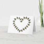 『蜂の愛のために』ハートデザイン サンキューカード (正面)