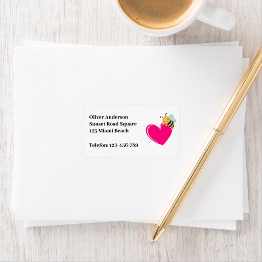 蜂の愛のアドレス ラベル (インサイチュ)