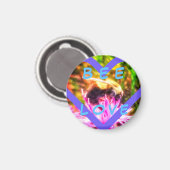 蜂の愛の小さな磁石 マグネット (正面/裏面)