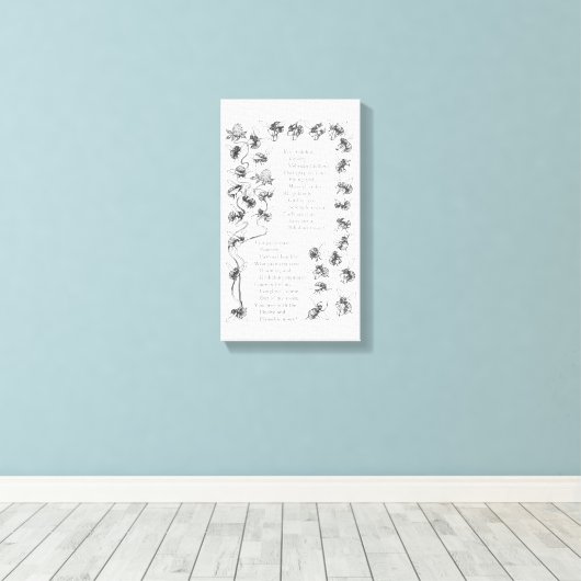 蜂の愛 – ヴィンテージのイメージと詩 キャンバスプリント (インサイチュ (ウッドフロア))