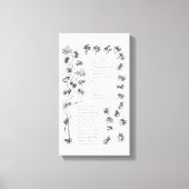 蜂の愛 – ヴィンテージのイメージと詩 キャンバスプリント (正面)