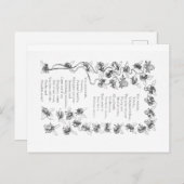 蜂の愛 – ヴィンテージのイメージと詩 ポストカード (正面/裏面)