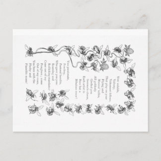 蜂の愛 – ヴィンテージのイメージと詩 ポストカード