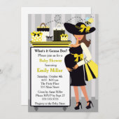 蜂の招待状のベビーシャワーの性は妊娠した明らかにします 招待状 (正面/裏面)