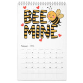 蜂の救は自おもしろい分だ カレンダー (2月 2026)