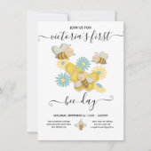 蜂の日の最初の誕生日パーティー 招待状 (正面)