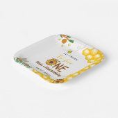 蜂の日イエローハニービー最初の女の子の誕生日パーティー ペーパープレート (傾斜あり)