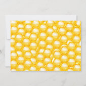 蜂の日イエローハニービー最初の女の子の誕生日パーティー 招待状 (裏面)