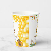蜂の日イエローハニービー最初の女の子の誕生日パーティー 紙コップ (右)