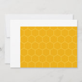 蜂の日、最初の誕生日の蜂のテーマなので、ミツバチに甘い 招待状 (裏面)