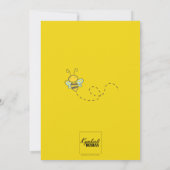 蜂の最初誕生会上のぶんぶん言う音 招待状 (裏面)