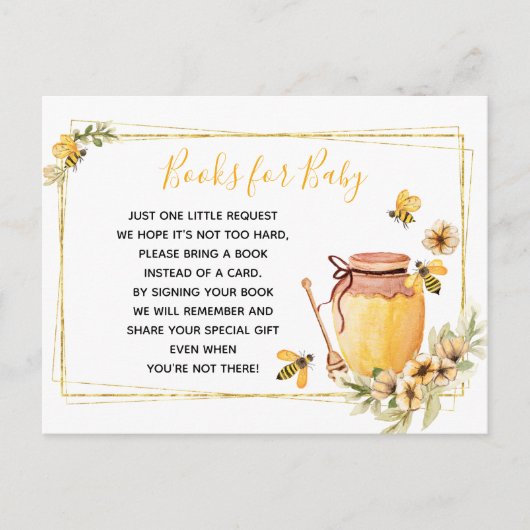 蜂の植物学のベビー入れカード インビテーションポストカード (正面)