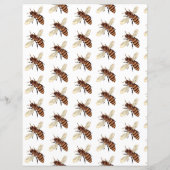 蜂の模様の折り紙 (裏面)