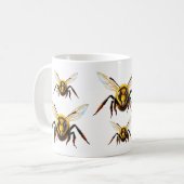 蜂の模様の昆虫イラスト コーヒーマグカップ (正面左)