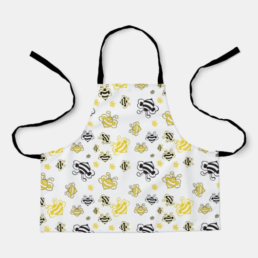 蜂の模様 エプロン (正面)