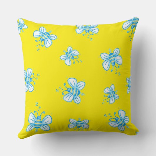 蜂の模様 クッション (裏面)