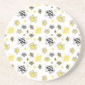 蜂の模様 コースター (正面)