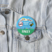 蜂の注意深い酪農場のアレルギー警報ボタン 缶バッジ (インサイチュ)