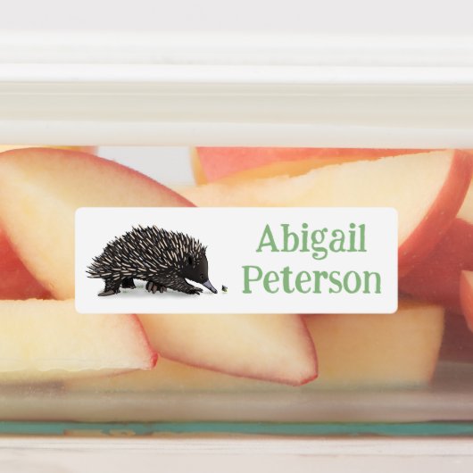 蜂の漫画と可愛いパーソナライズされたechidna ラベル (貼付)