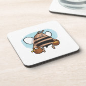 蜂の漫画 コースター (左側)