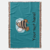 蜂の漫画 スローブランケット (正面縦)