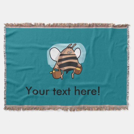 蜂の漫画 スローブランケット (正面)