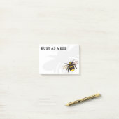 蜂の現実的な《昆虫》マルハナバチのスケッチとして忙しい ポストイット (デスク上)