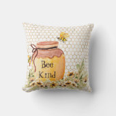 蜂の種類の蜂蜜ポット アウトドアクッション (正面)