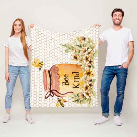 蜂の種類の蜂蜜ポット フリースブランケット (インサイチュ)