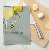 蜂の膝のカクテル キッチンタオル (四つ折り)