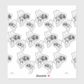 蜂の膝を白黒で表示する シール (シート)