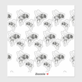 蜂の膝を白黒で表示する シール