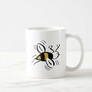 蜂の自由な蜂蜜および黒 コーヒーマグカップ